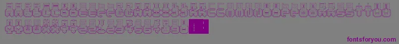 Шрифт PunchedOut – фиолетовые шрифты на сером фоне