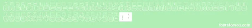 Шрифт PunchedOut – белые шрифты на зелёном фоне