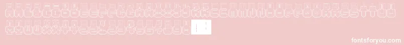 フォントPunchedOut – ピンクの背景に白い文字