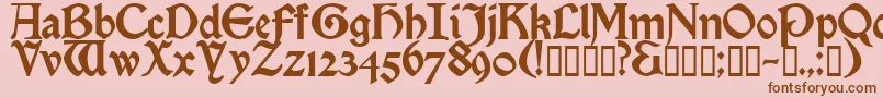 Enchantment Font – Brown Fonts on Pink Background