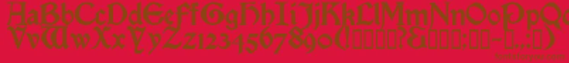 Lisätietoja Enchantment-fontista Enchantment-fontti – ruskeat fontit punaisella taustalla