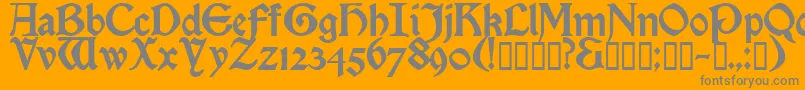 Enchantment Font – Gray Fonts on Orange Background