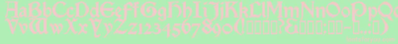 Enchantment Font – Pink Fonts on Green Background