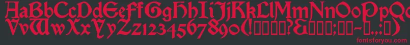 Enchantment Font – Red Fonts on Black Background