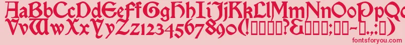 Enchantment Font – Red Fonts on Pink Background