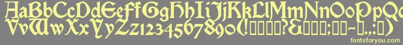 Шрифт Enchantment – жёлтые шрифты на сером фоне