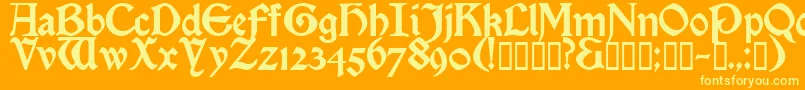 Enchantment-fontti – keltaiset fontit oranssilla taustalla