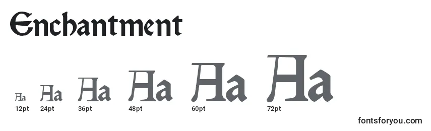 Размеры шрифта Enchantment