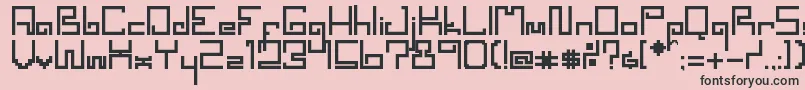 SpacewormErc2006 Font – Black Fonts on Pink Background