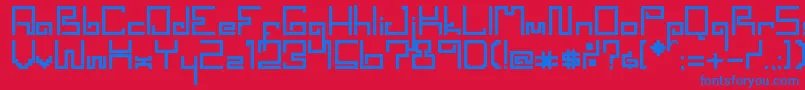 SpacewormErc2006 Font – Blue Fonts on Red Background