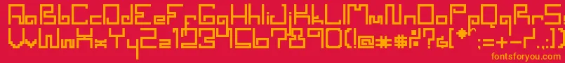 SpacewormErc2006 Font – Orange Fonts on Red Background