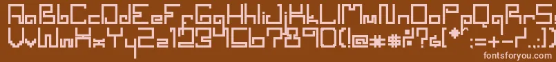 SpacewormErc2006 Font – Pink Fonts on Brown Background