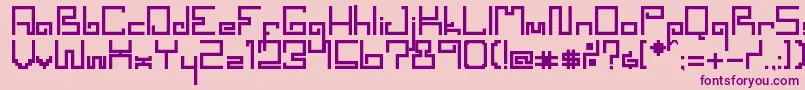 SpacewormErc2006 Font – Purple Fonts on Pink Background