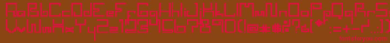 SpacewormErc2006 Font – Red Fonts on Brown Background
