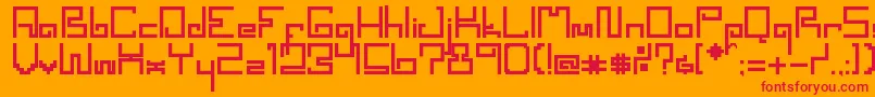 SpacewormErc2006 Font – Red Fonts on Orange Background