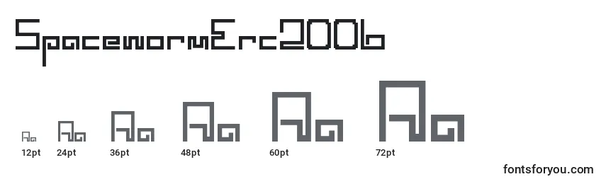Размеры шрифта SpacewormErc2006