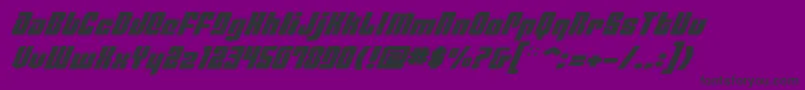 Шрифт PhiladelphiaExpItalic – чёрные шрифты на фиолетовом фоне
