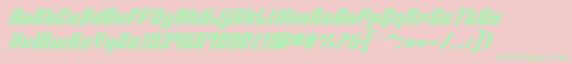 PhiladelphiaExpItalic Font – Green Fonts on Pink Background