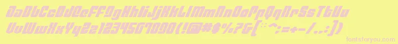 PhiladelphiaExpItalic Font – Pink Fonts on Yellow Background