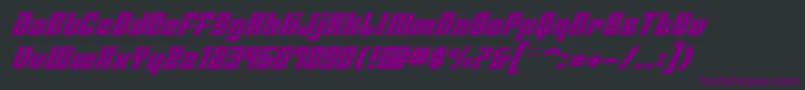 PhiladelphiaExpItalic Font – Purple Fonts on Black Background