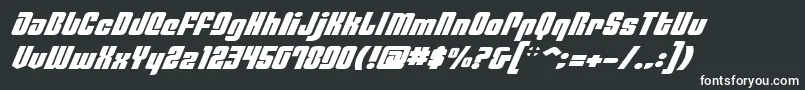 PhiladelphiaExpItalic Font – White Fonts on Black Background