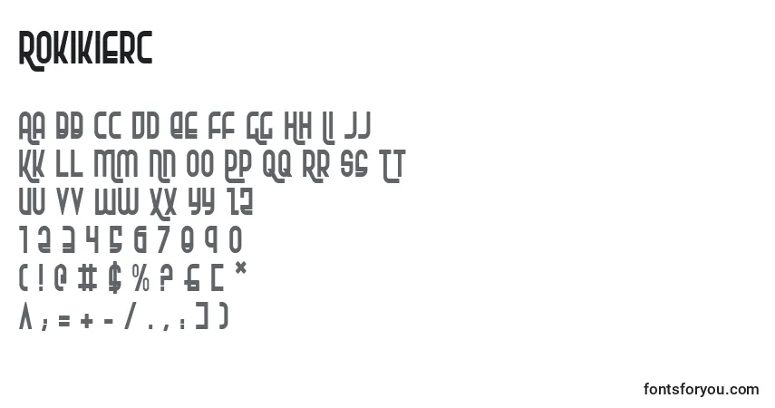 Fuente Rokikierc - alfabeto, números, caracteres especiales