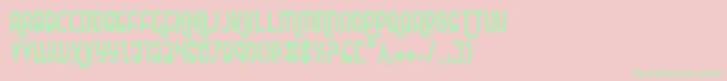 Rokikierc Font – Green Fonts on Pink Background