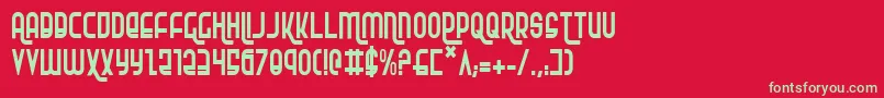 Rokikierc Font – Green Fonts on Red Background