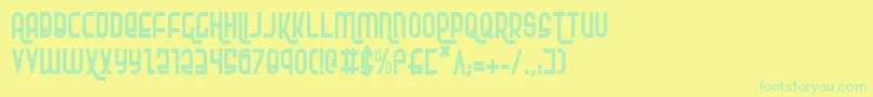 Rokikierc Font – Green Fonts on Yellow Background