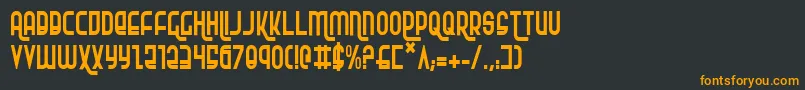 フォントRokikierc – 黒い背景にオレンジの文字