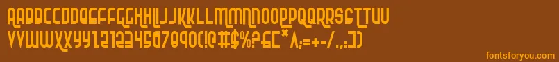 Rokikierc Font – Orange Fonts on Brown Background