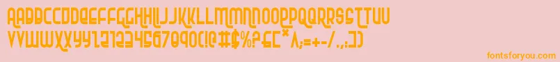 Rokikierc Font – Orange Fonts on Pink Background