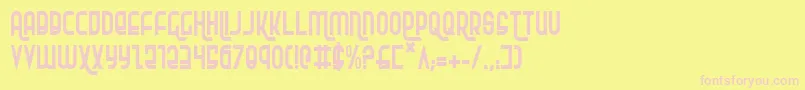 Rokikierc Font – Pink Fonts on Yellow Background