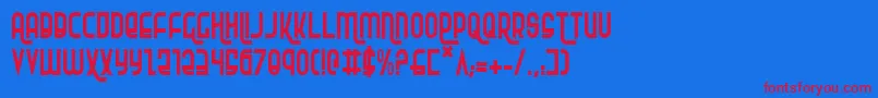 Rokikierc Font – Red Fonts on Blue Background