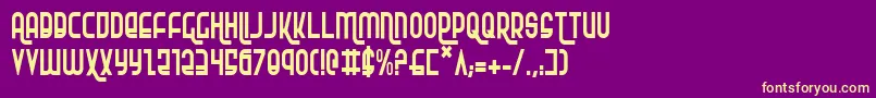 Rokikierc Font – Yellow Fonts on Purple Background