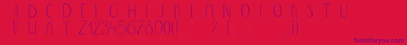 Sabrina-Schriftart – Violette Schriften auf rotem Hintergrund