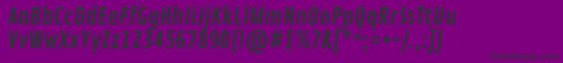 フォントContrailoneRegular – 紫の背景に黒い文字