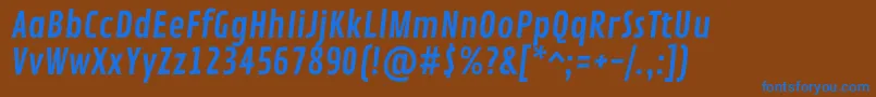 fuente ContrailoneRegular – Fuentes Azules Sobre Fondo Marrón