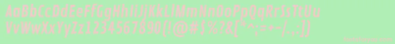 ContrailoneRegular Font – Pink Fonts on Green Background