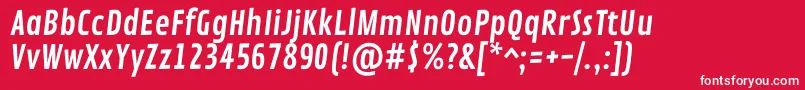 ContrailoneRegular Font – White Fonts on Red Background