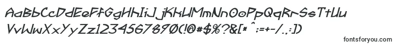 FractylBoldItalic Font – Black Fonts on White Background