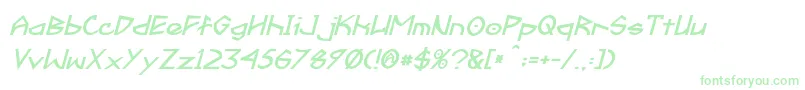 FractylBoldItalic Font – Green Fonts on White Background