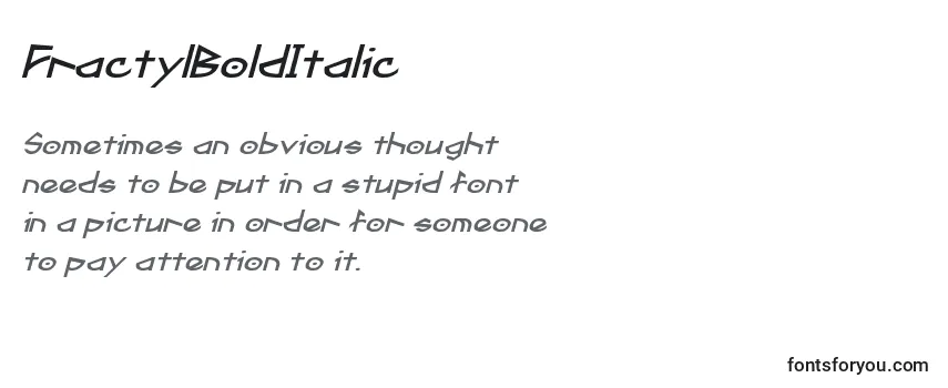 FractylBoldItalic Font
