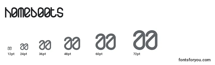 Homeboots Font Sizes