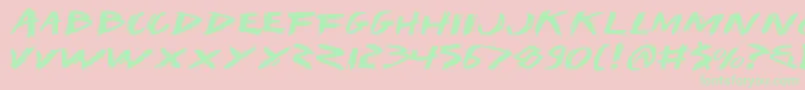 Iwantv2e Font – Green Fonts on Pink Background