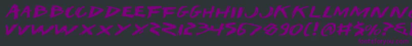 Iwantv2e Font – Purple Fonts on Black Background