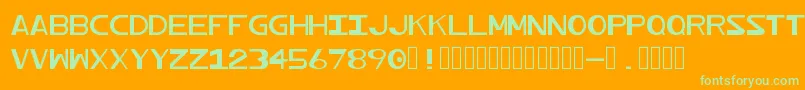 Profundum Font – Green Fonts on Orange Background