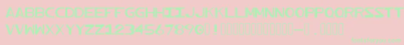 Profundum Font – Green Fonts on Pink Background