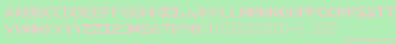 Czcionka Profundum – różowe czcionki na zielonym tle