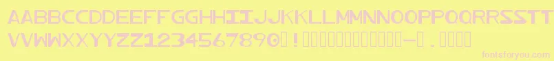 Profundum Font – Pink Fonts on Yellow Background